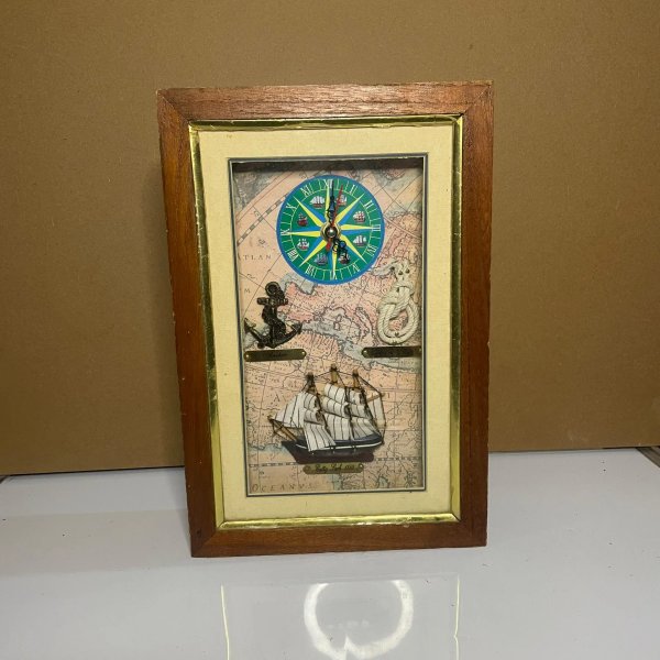 Reloj de Pared Porta Llaves Decorativo con Diseño Náutico