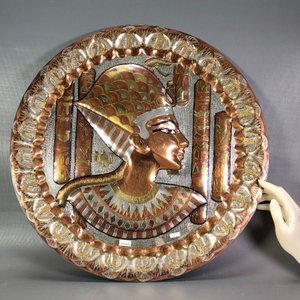Gran Plato Decorativo Egipcio en Relieve - 50cm Diámetro - imagen 3