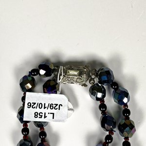 Collar de Cristal Dos Vueltas y Anillo con Piedra Celeste - imagen 7