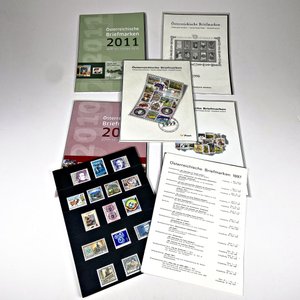 Lote de 7 Folios con Sellos Postales Austríacos Varios - imagen 1