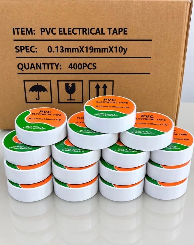 Cinta Aisladora Eléctrica Blanca PVC - Pack de 400 Unidades