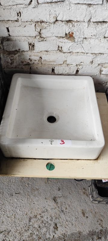 Bacha Cuadrada Blanca para Baño o Cocina
