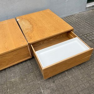 2 Mesas de Living de Roble Americano con Cajón - imagen 4