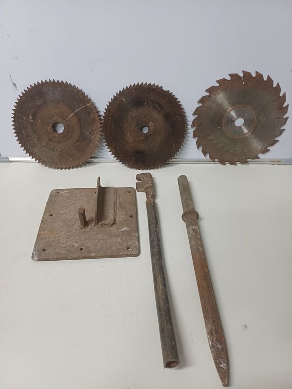 Lote de 3 discos para sierra, grifa y punta para rotomartillo