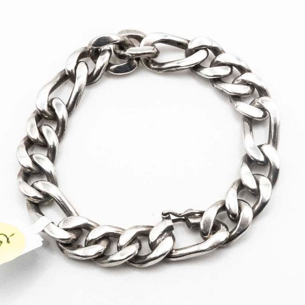 Pulsera de Plata con Eslabones Gruesos - 20 cm - imagen 1