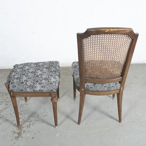 Silla Estilo Luis XVI con Banqueta Tapizada - imagen 2