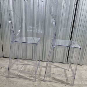Juego de 2 Sillas Altas de Diseño Transparentes - imagen 5
