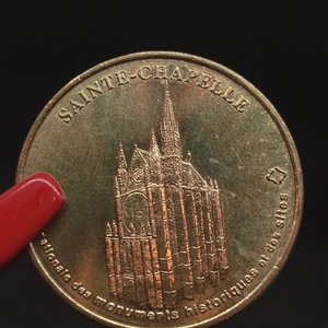 Medalla Souvenir Sainte-Chapelle París "Colección Nacional Milenio 2001" Bronce - imagen 5