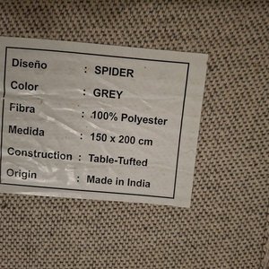 Alfombra Shaggy Grande Pelo Alto Jaspeada Gris 200x150 cm - imagen 7