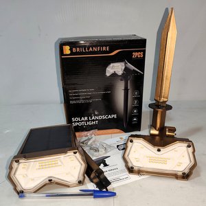 Juego de 2 Luces Solares LED Brillanfire con Sensor, Luz Blanca, Nuevas en Caja - imagen 5