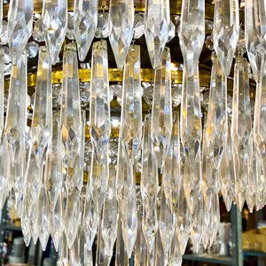 Gran Colgante de Cristal y Bronce con Detalles Vintage - imagen 2