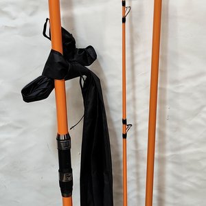 Caña de Pescar en Fibra de Vidrio, 3 Tramos, 3.90 Metros, Naranja, con Funda - imagen 3