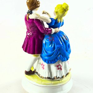 Figura Musical Pareja de Baile Clásico Cerámica 22 cm - imagen 4