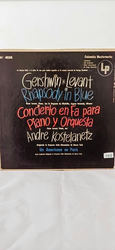 Disco de Vinilo Gershwin: Rapsodia en Azul, Concierto en Fa, Un Americano en París