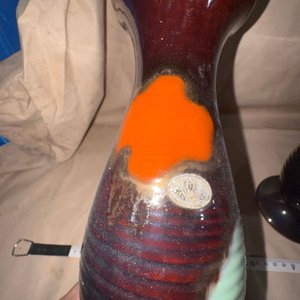 Par de Jarrones Vintage Alemanes Esmaltados, Cerámica Mid-Century - imagen 3
