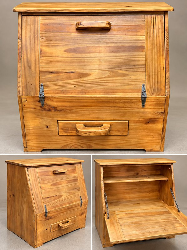 Mueble de Madera Rústico con Puerta Abatible y Cajón - imagen 1