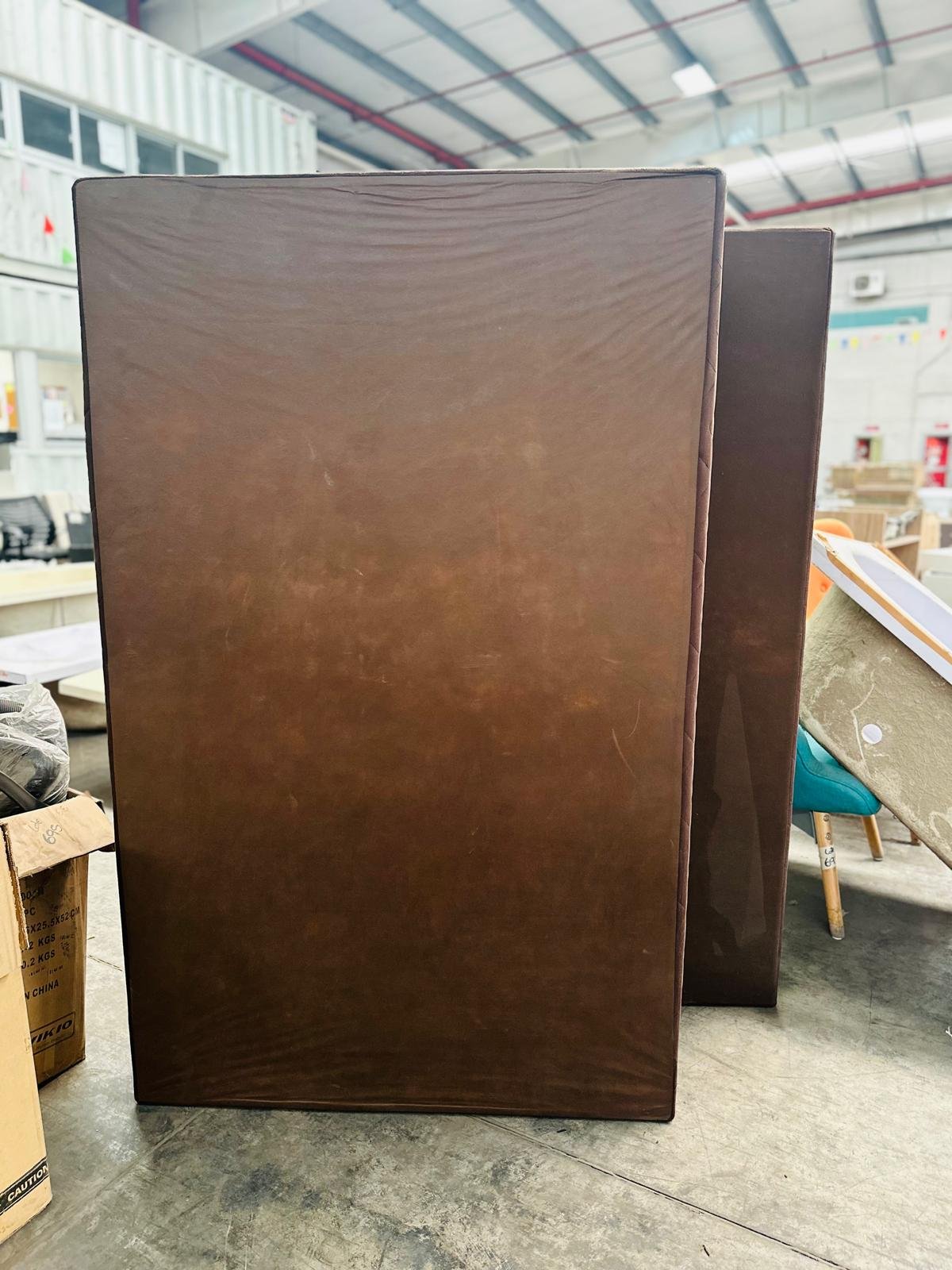 Box de Sommier de 2 Plazas Marrón en 2 Partes