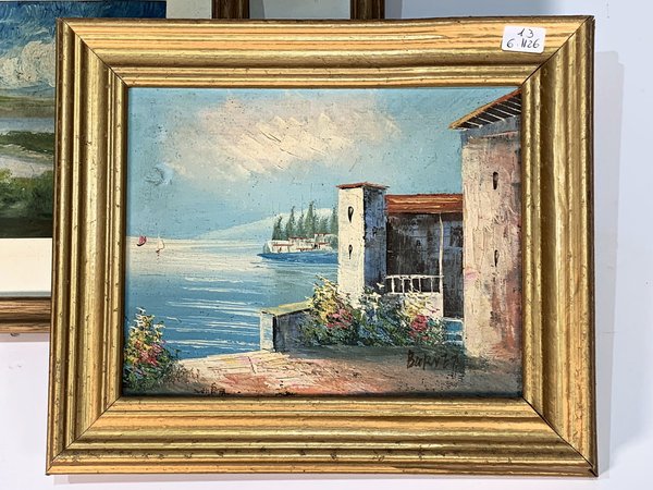 Lote de 3 Cuadros al Óleo: Paisajes y Escena Gaucha - imagen 1