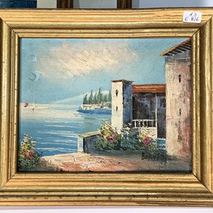 Lote anterior: Lote de 3 Cuadros al Óleo: Paisajes y Escena Gaucha
