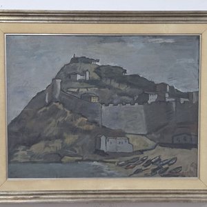 Lote anterior: Óleo sobre lienzo del artista uruguayo Edgardo Riveiro, "Castillo en la Costa"