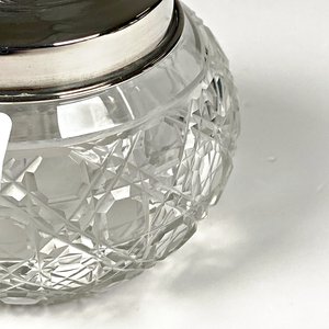 Caja de Cristal Tallado con Tapa de Plata Alemana Antigua - imagen 3