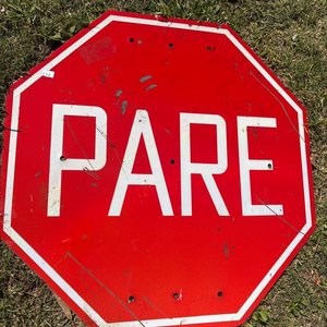 Cartel de señalización de PARE, medidas 73 x 75 - imagen 1