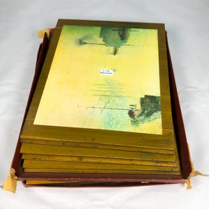 Lote de 6 Posafuentes/Individuales de Madera con Paisajes y Monogramas - imagen 3