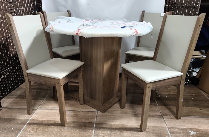 Juego de comedor con mesa y sillas tapizadas - imagen 5