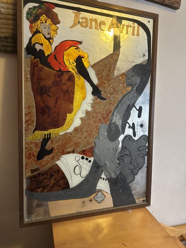 Espejo con imagen basada en el famoso cartel de Henri de Toulouse-Lautrec 'Jane Avril' - imagen 4