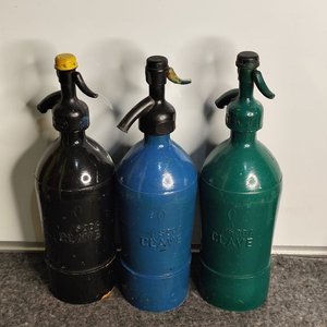 Lote de 3 sifones antiguos KAPPA S.A. Montevideo - imagen 1