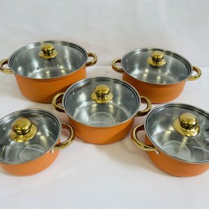Juego de Ollas de Acero Inoxidable Soup Pot 10 Piezas - imagen 2
