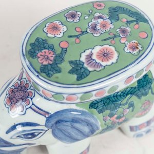 Figura de Porcelana China Estilo Elefante Decorado - imagen 2