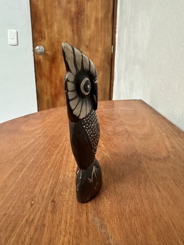 Adorno Búho Tallado en Madera - Figurita de Búho en Madera - imagen 4