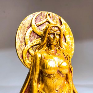 Figura de Freya Diosa Mitológica del Amor con Gatos - 22 cm - imagen 2