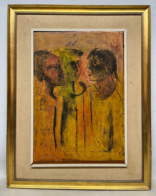 Lote anterior: Pintura de conversación en oleo sobre cartón