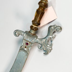 Réplica de Espada Árabe Labrada con Cabo de Madera - 90 cm - imagen 2