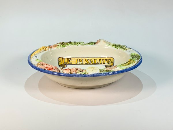 Fuente Oval de Cerámica Blanca con Decoración de Frutas y Monogramas 'La Compagnia dei Decori' - Made in Italy - imagen 1