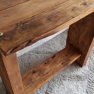 Mesa de Arrime Rústica de Madera Maciza - imagen 5