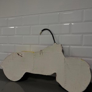 Pieza Decorativa Moto Harley Davidson Artesanal de Cuba - imagen 3