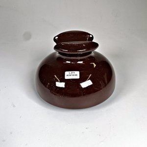 Aislador de Porcelana Marrón Grande Santana 87-Brasil Diámetro 18 cm - imagen 2