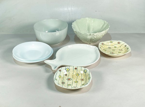 Set de 7 Fuentes y Platos Decorativos Vintage - imagen 1