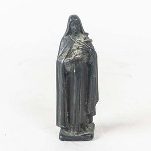 Figura de Virgen de Metal Antigua - imagen 1