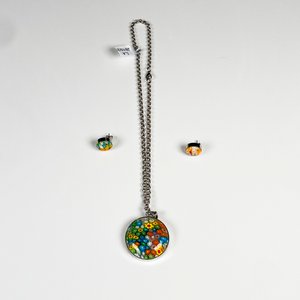 Conjunto de Cadena con Colgante y Caravanas Murano - imagen 2