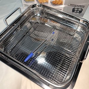 Asadera Cromada Tipo Air Fryer para Horno con Cesto Fritador Nuevo en Caja - imagen 3