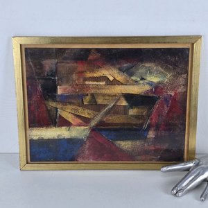Lote siguiente: Pintura Abstracta Moderna Enmarcada