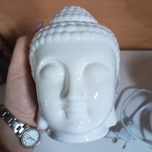 Par de Hornitos Aromáticos de Cerámica con Diseño Floral y Buda - imagen 5