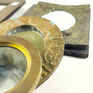 Lote de 8 Espejos con Marcos Metálicos de Diversos Diseños - imagen 4
