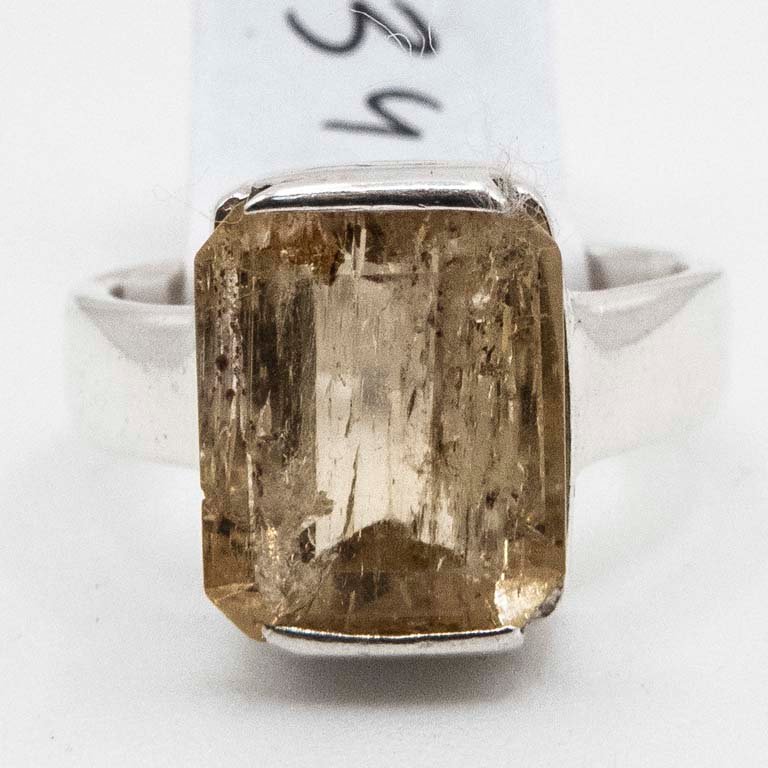 Anillo de Plata con Topacio Imperial Talla Rectangular