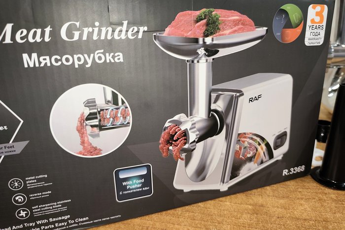 PICADORA DE CARNE 2500 W DOBLE SENTIDO RULO METÁLICO NUEVO EN CAJA - imagen 5