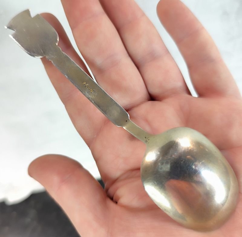 Cucharita antigua en plata noruega de alta calidad - imagen 2